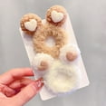Furry Hair Scrunchies Cute Hair Bands With Cat Deer Bear Ears Elastic