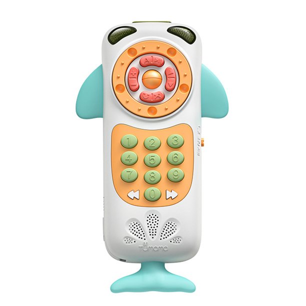 Teether de luz de música multifuncional con control remoto, teléfono móvil, juguete educativo para niños kenally FN0040-01
