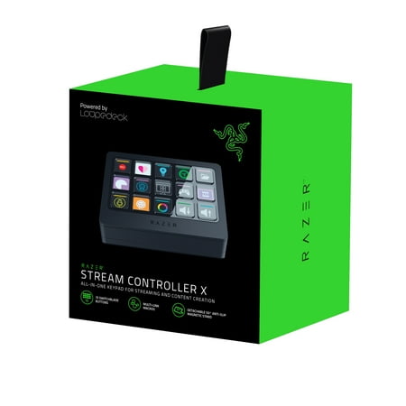 Razer Stream Controller X - All-in-One Keypad for Streaming and Content Creation, 15 Buttons, Black