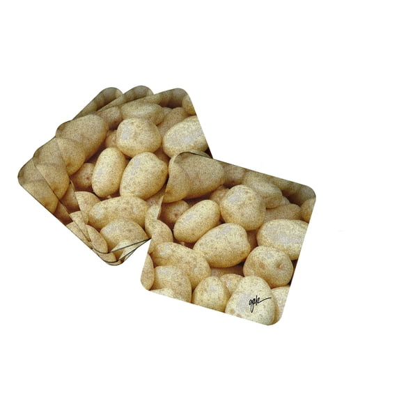 Caroline's Treasures Potatoes by Gary Kwiatek Foam Coaster Set of 4