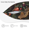 thumbnail image 5 of Velvet Rimmed Pillowcase Is Not Easy To Open Line Deformation Invisible Zipper Opening And Closing Only Pillowcase Does Not Contain Pillow Core Cartoon European Starling Birds 20"X20", 5 of 8