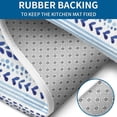 thumbnail image 4 of Blue Striped Geometric Pattern Bathroom Rugs Sets 3 Piece,Toilet Cover Set,Absorbent Non Slip Bathroom Mats Sets with U-Shaped Contour Rug Toilet Rug Set, 4 of 5