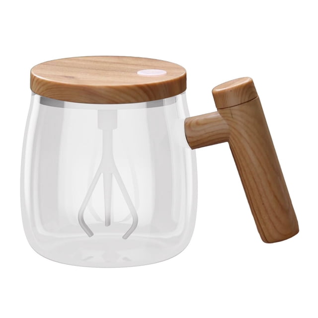 Taza De Café Con Agitación Automática, Taza Agitadora Automática De Vidrio Para El Hogar, Viajes, Oficina, Marrón Con Cable USB