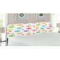 thumbnail image 2 of Groovy Headboard, Peace Lifestyle Sign Slogan Celebration Merry Jolly Happy Theme Design, Upholstered Decorative Metal Bed Headboard with Memory Foam, King Size, Multicolor, by Ambesonne, 2 of 4