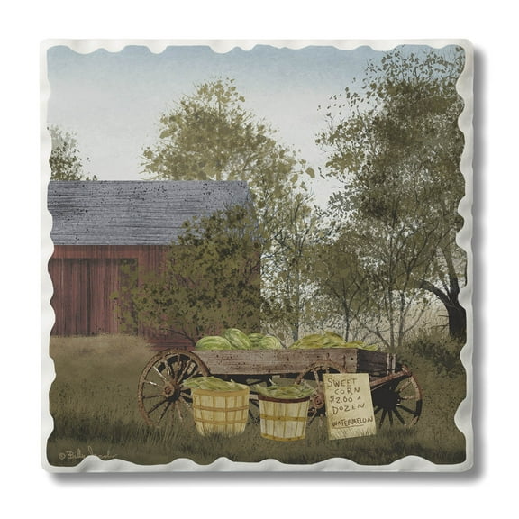 Thirstystone "Produce Wagon" Single Tumbled Tile Coaster