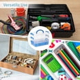 thumbnail image 2 of 3-Layer Organizer Case Stack & Carry Box, Plastic Multipurpose Storage Container Box, Portable Handled Storage Box with Removable Tray for Organizing Sewing Supplies, 2 of 5