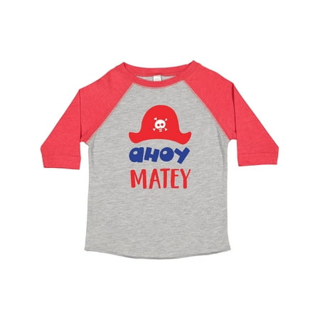 

Inktastic Ahoy Matey Pirate Hat Skull and Bones Pirates Gift Toddler Boy or Toddler Girl T-Shirt