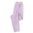 thumbnail image 1 of MIASHUI Girls Leggings Pantalon Long Confortable et Extensible, Collant Doux à Imprimé Rayé, Violet Pâle, 15-16 Ans, 1 of 4