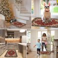 thumbnail image 6 of Oriental Red Plush Flannel Bath Rug 16x24 Inches, Quick Dry Absorbent Non Slip Mat for Bathroom Sink Tub, 6 of 6