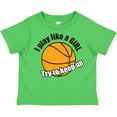 thumbnail image 3 of Inktastic I Play Like a Girl... Try to Keep Up Girls Toddler T-Shirt, 3 of 5