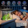thumbnail image 4 of DaToo 1.2 Gallon Fish Tank Starter Kit With Filter & 5-Color LED Light Auto-Cycling Quiet Pump Small Self-Cleaning Smart Desktop Aquarium For Tropical fish Guppies Goldfish Or Betta, 4 of 7