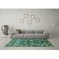thumbnail image 3 of Ahgly Company Indoor Rectangle Animal Turquoise Blue Traditional Area Rugs, 3' x 5', 3 of 4
