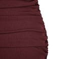 thumbnail image 6 of Homenesgenics Jean Skirts for Women Women Sexy Solid Split fork Slim Drawstring Skirt Knitting Bandage Long Skirt, 6 of 9