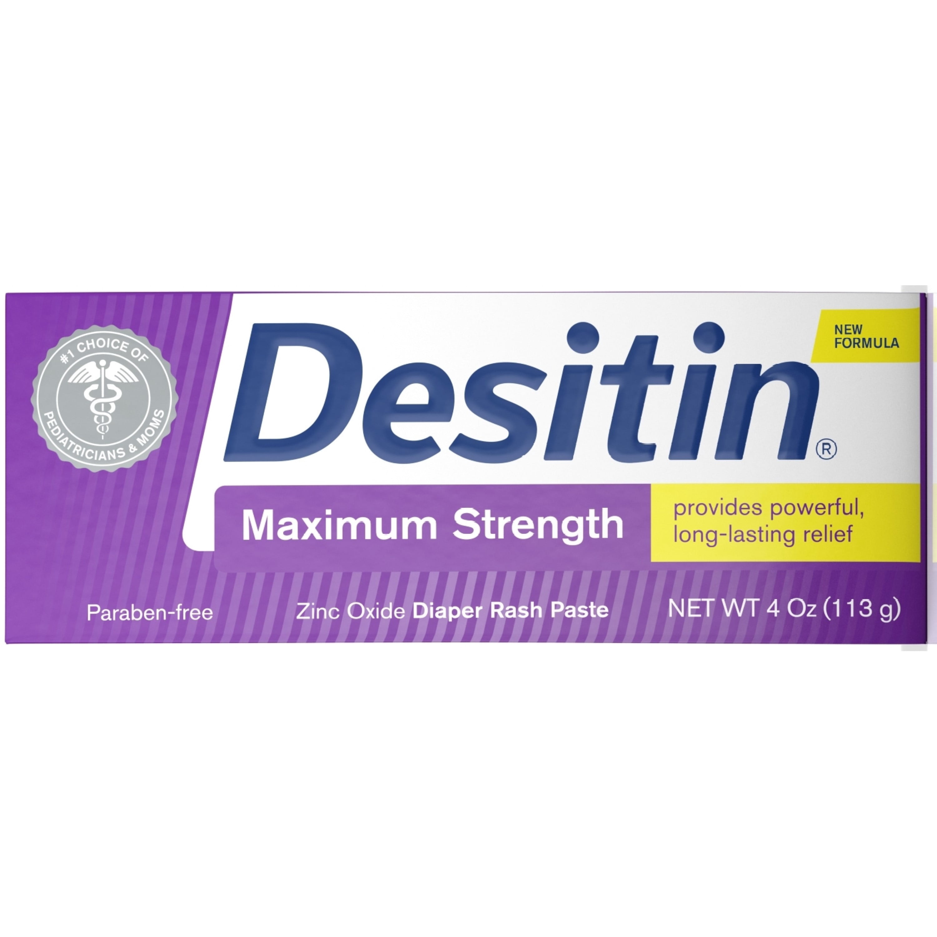 Desitin Maximum Strength Diaper Rash Paste 4 oz (Pack of 4)