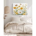 thumbnail image 3 of Yellow Spring Floral Wall Art for Living Room,Canvas Picture Wall Decor for Bathroom Bedroom,Pastoral Summer Botanical Daisy Painting Artwork for Office Kitchen Hallway Dining Room Home Decor 24"x32", 3 of 8