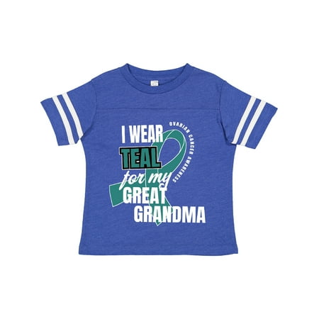 

Inktastic I Wear Teal for My Great Grandma Ovarian Cancer Awareness Gift Toddler Boy or Toddler Girl T-Shirt