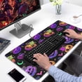 thumbnail image 2 of Long Mouse Pads for Desk,Halloween Colorful Pumpkins with Leaves Desk Mats on Top Of Desks, Desk Mouse Pad Extra Large with 3mm Non-Slip Base and Stitched Edge for Gaming,Office,Work,Home 31.5"x15.7", 2 of 6