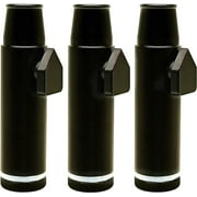 OMO Metal Leak-Proof Bottle (2nd Gen Upgrade) - Black Portable Pepper Shaker (3 Pack) Exquisite Gift Box Packaging 100% Satisfaction Guarantee