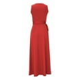 thumbnail image 5 of Zekutng Womens Dresses Summer Casual Solid V-Neck Sleeveless Vest Long Dress,Sizes S-2XL, 5 of 6