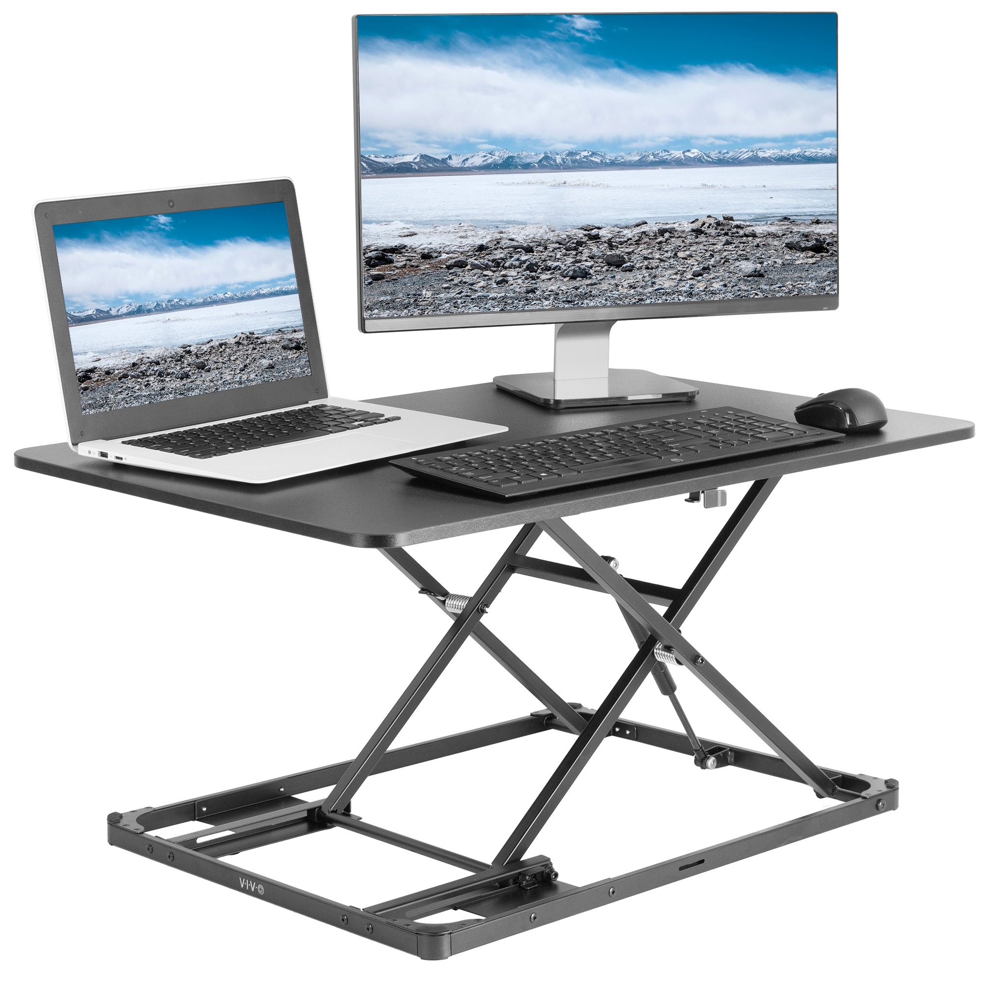 VIVO Single Top Height Adjustable 31" Standing Desk Converter Sit