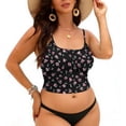 thumbnail image 1 of LVHAOGJOB Camisole pour Femmes Col Rond Chandail d'Été à Enfiler Bretelles Spaghetti Ajustables Imprimé pour Femmes, 1 of 5
