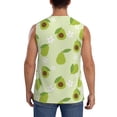 thumbnail image 4 of Pofeuu Avocado With Leaf And Flower Print Men's Muscle T-Shirt, Sleeveless, Muscle Tank, Classic Muscle Tee Top For Men Casual Sleeveless Muscle T-Shirt Trendy Clothes-XX-Large, 4 of 7