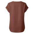 thumbnail image 6 of Linen Shirts For Women Summer Cotton Wrap V Neck Gauze Tops Loose Fit Short Sleeve Beach Vacation Blouse Trendy Tunic, 6 of 6