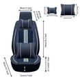 thumbnail image 3 of Maidao Car Seat Covers Leather Full Set for Citroen for C-Elysée 2008-Present Compatible Airbag Waterproof Front Rear Cushion Protector with Headrest and Pillow, 3 of 8