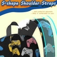 thumbnail image 5 of Game Controller Black Pattern 17" School Backpacks for Teens,Waterproof Oxford Fabric,S-Shape Padded Straps for School,Travel,Hiking,Camping, 5 of 6