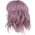 thumbnail image 2 of Pelucas para mujer con pelo corto ondulado, adecuadas para fiestas, Halloween, juegos de rol, color morado claro, 2 of 5