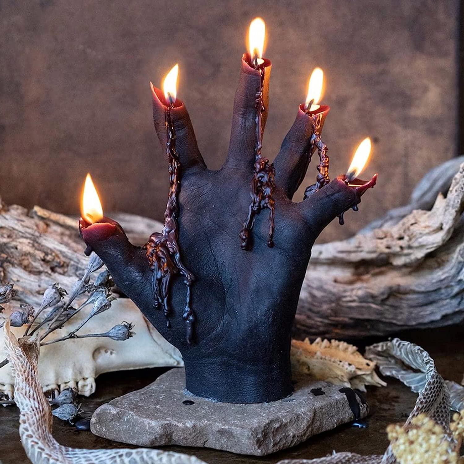 Horror Candle Decor,Creative Bleeding Hand Candle for Halloween Decor