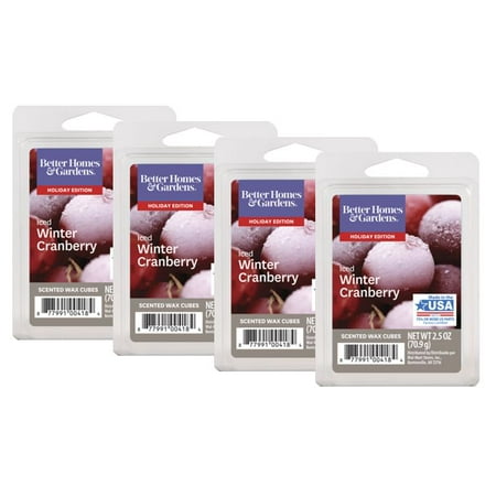 Better Homes & Gardens 2.5 oz Iced Winter Cranberry Scented Wax Melts,