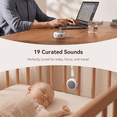 thumbnail image 3 of Dreamegg White Noise Sound Machine, Portable Baby Sound Machine With 19 Soothing Sounds and Timer, 20 Hours Battery Life, Easy to Pocket and Travel, White, 3 of 5