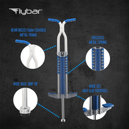 Flybar Master Pogo Stick for Kids, Outdoor Toys for Boys, Jumper Toys, Outside Toys for Kids, Ages 9+, 80 to 160 lbs. Blue