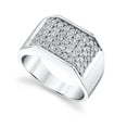 thumbnail image 2 of Metal Masters Sterling Silver 925 Mens Wedding Band Engagement Ring Cubic Zirconia Cz 12mm, 2 of 5