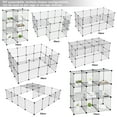 thumbnail image 2 of ZENY Two Tiers Dog Pet Playpen Small Animals Exercise Crate Metal Wire Fence, 2 of 7