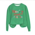 thumbnail image 4 of EGNMCR Chandail en Molleton de Noël Col Rond Imprimé Ample Manches Longues Sans Capuche, 4 of 4