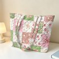 thumbnail image 3 of Qpednta Country Patchwork Quilted Tote Bag Fade Resistant Laptop Tote Bag with Zipper Soft Polyester Large Quilted Shoulder Tote Bag for Work Holiday Trips Daily Use, 3 of 7