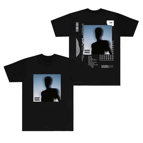 Daniel Caesar Merch T-Shirt CASE STUDY 01 Album Cover T Shirts Short Sleeve Top Tee Rapper Streetwear