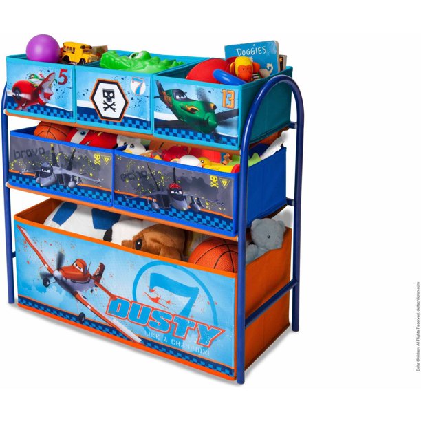 Disney by Delta Children Planes Metal MultiBin Toy Organizer