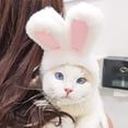 thumbnail image 4 of TETOU Cute Costume Bunny Rabbit Hat with Ears for Cats & Small Dogs Party Costume Easter & Halloween Pet Accessory Headwear, 4 of 7