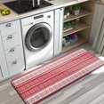 thumbnail image 3 of Red Christmas Geometric Snowflake Pattern Kitchen Rug Mat,Kitchen Runner Rugs Non Skid Washable,Decorative Kitchen Floor Mats for Kitchen,Sink,Laundry,17"x47.2", 3 of 7