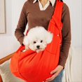 thumbnail image 3 of Red Comfortable Pet Crossbody Shoulder Bag Cat Dog Small Backpack, 3 of 5