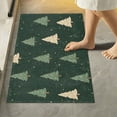 thumbnail image 2 of Yayeee Bath Rug for Bathroom Floor Non Slip Contour Fluffy Soft Absorbent Mat, 20"x24", Beige Christmas Trees, 2 of 7