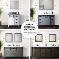 thumbnail image 3 of Ash Grey Double Bath Vanity 60" W X 22" D, Marble Countertop, Faucet Included, 24" Mirrors - To Scratches And Stains For Long-term Durability D With Cultured , Scratch Stain Surface, 3 of 5