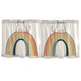 thumbnail image 7 of Yayeee Kitchen Curtains Tier Set of 2 Light Filtering 57"x24" Over Sink Window Panels, White Cat Rainbow, 7 of 7