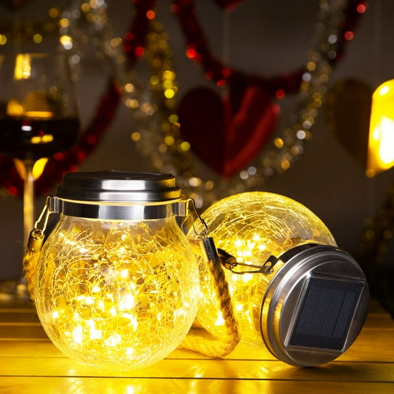 Solar Lanterns Outdoor Waterproof, 4 Pack Garden Lights Outdoor Lantern with 30 LED Paito Decor Christmas Solar Globe Lights Outdoor Hanging for Backyard Porch Balcony, Warm White