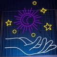 thumbnail image 3 of Handmadetneonsign Galaxy Moon And Star Neon Sign, Space Neon Light Wall Art Decor, Bedroom Home Wall Decor, 3 of 5