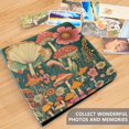 thumbnail image 4 of FORMRS 3 Ring Photo Album 4"x6" Self Adhesive Large Capacity PU Leather Cover, Floral Mushroom, 4 of 8