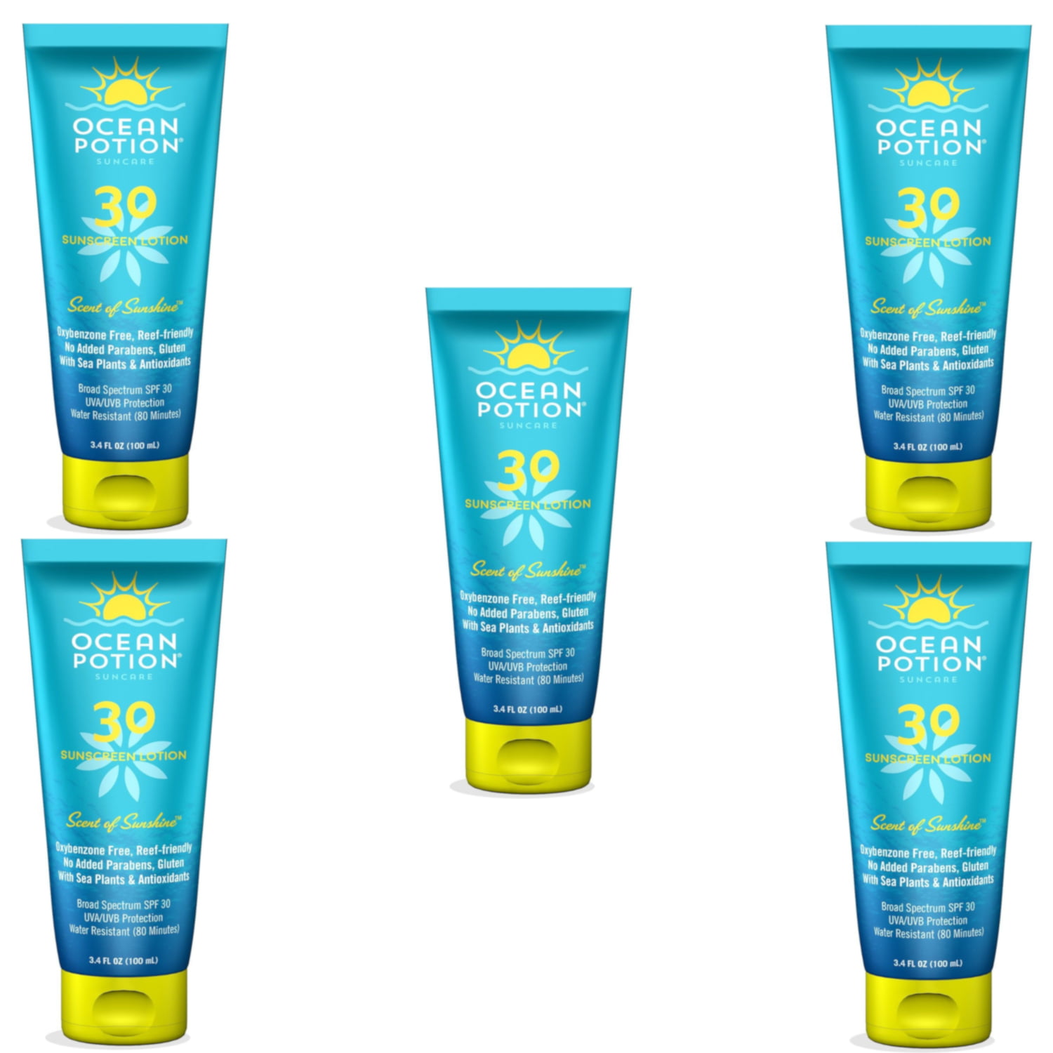5 Pack Ocean Potion Scent of Sunshine SPF 30 Sunscreen